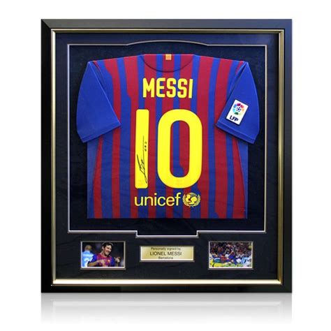 Framed Lionel Messi Signed Barcelona Football Shirt Premium Genuine