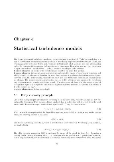 Statistical Turbulence Models