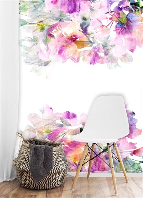 Removable Wallpaper Mural Peel And Stick Spring Floral Etsy