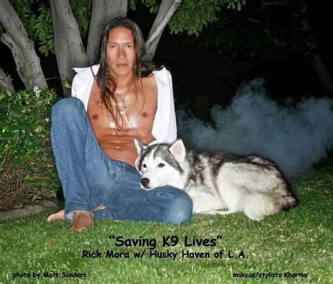 native american actor rick mora helps abandoned huskies to find new homes native american