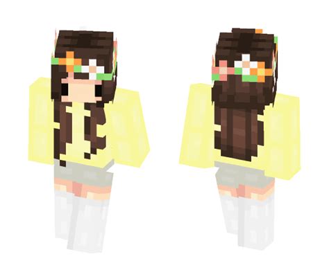 Download Cute Flower Crown Girl Simple Minecraft Skin For Free