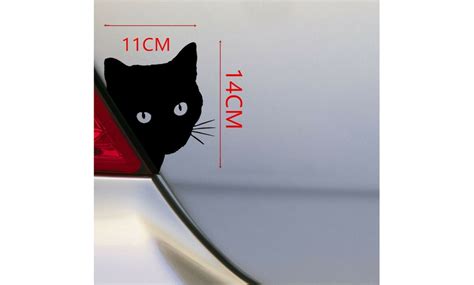 Black Peeking Cat For Car Bumper Window Wall Vinyl Decal Sticker Groupon