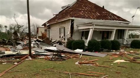 Alabama Tornado Leaves Trail Of Destruction Us News Sky News