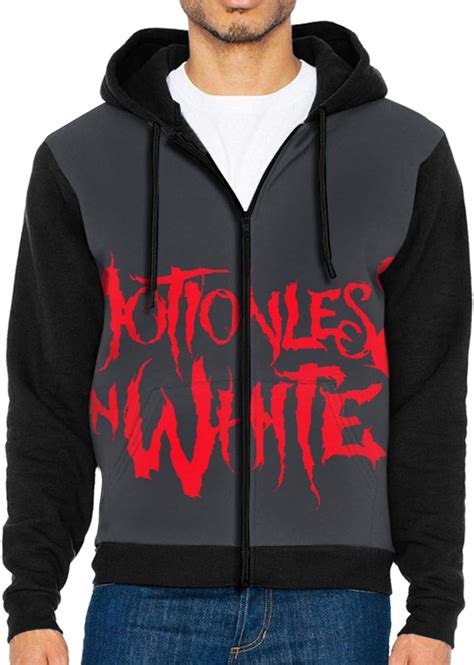 Mens Casual Hoodie Motionless In White Graphic Long Sleeve Zip Up
