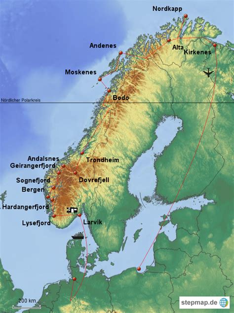 Stepmap Norwegen2014 Landkarte Für Deutschland