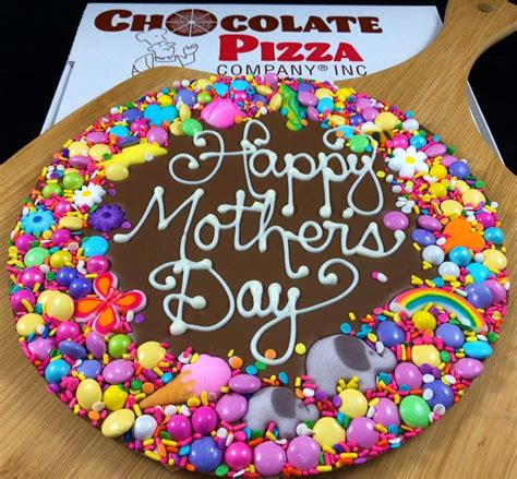 Happy Mothers Day Chocolate Pizza Summer Garden Border