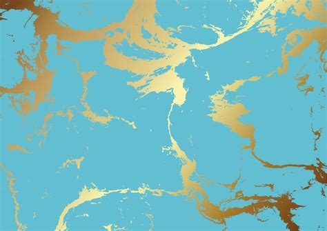 Premium Vector Teal And Gold Marble Texture