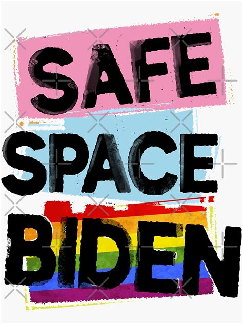 Joe Biden LGBTQ Safe Space Equality Sign Sticker For Sale By Aronia Redbubble