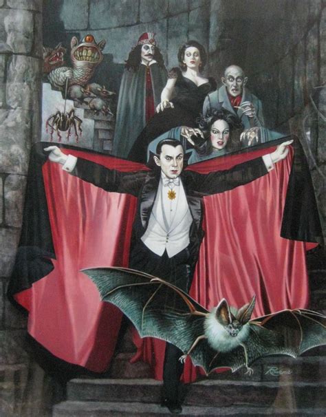 Vintage Halloween Horrorpedia Rowena Morrill Artwork Horror Movie Art Vampire Art Horror Art