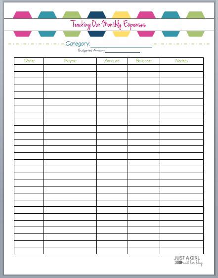 Best Images Of Printable Expense Sheets Only Tracking Expenses