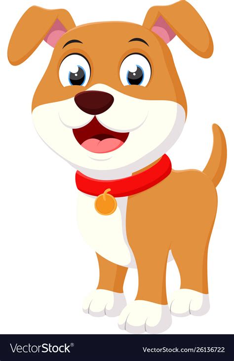 Happy Dog Cartoon Royalty Free Vector Image Vectorstock