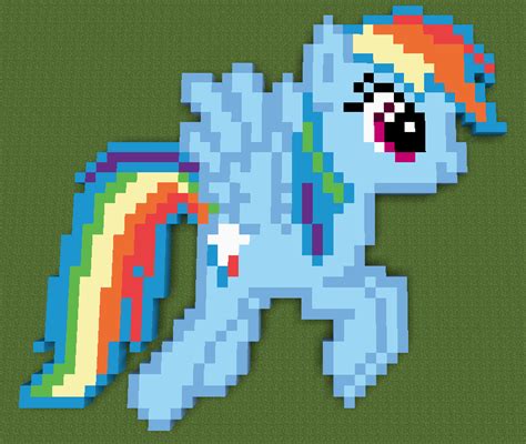 Safe Rainbow Dash Minecraft Minecraft Pixel Art Pixel Art The Best