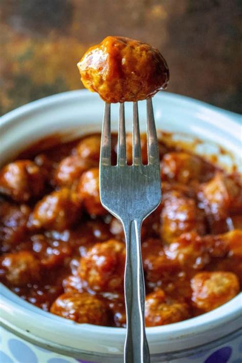Slow Cooker Spicy Hawaiian Meatballs A Wicked Whisk