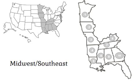 Midwestsoutheast States And Capitals Practice Diagram Quizlet