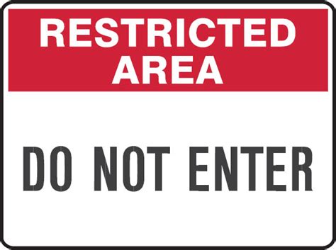 Restricted Area Signs Do Not Enter Seton Australia
