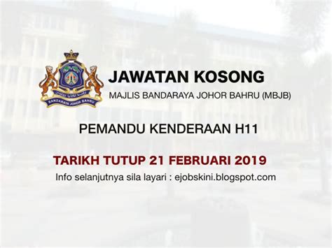 See more of johor bahru kerja kosong on facebook. Jawatan Kosong Majlis Bandaraya Johor Bahru (MBJB) - 21 ...