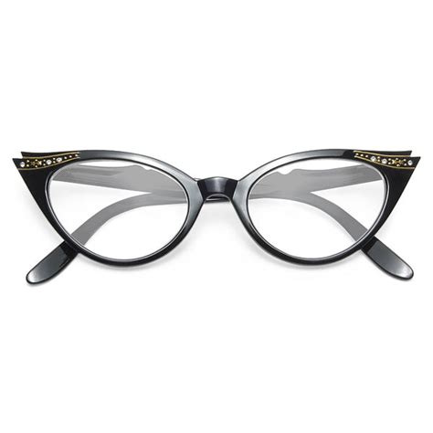 Clear Cat Eye Glasses Betty Jo Rhinestone Cat Eye Clear Glasses