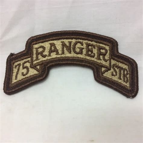 Vintage Military Patch Army Ranger 75th Special Troops Battalion Brown