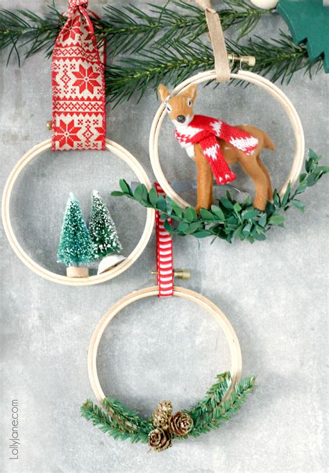 Easy Embroidery Hoop Christmas Ornaments Lolly Jane Diy Projects