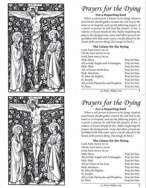 Printable Prayers For The Dying Booklet ️ Prepare For Extreme Unction