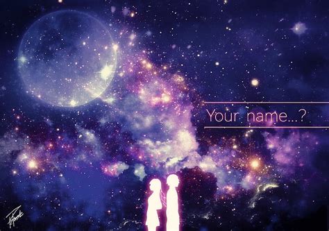 Hd Wallpaper Purple And Pink Night Sky Wallpaper Anime Your Name