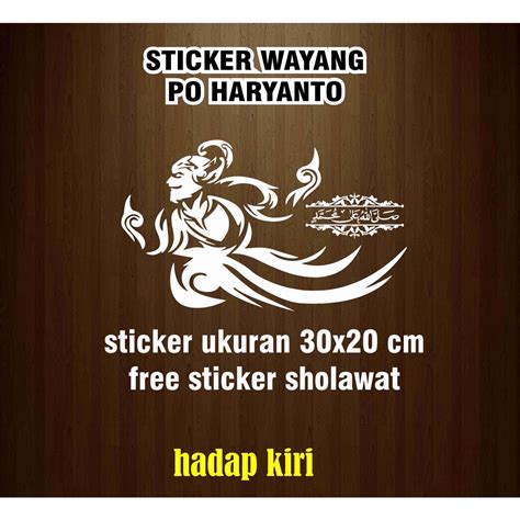 Jual Cutting Sticker Wayang Bus Po Haryanto Ukuran 30x20 Stiker