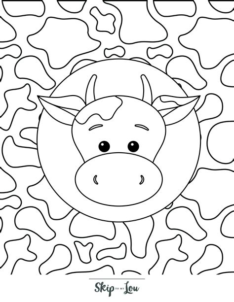 Free Printable Cow Coloring Pages With Pdf Download Skip To My Lou