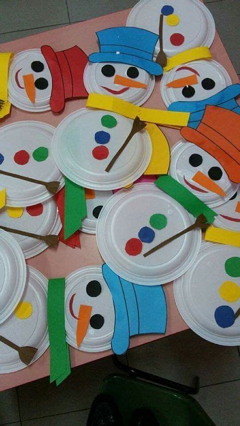 Paper Plate Snowman Snowmen Art Projects Pinterest Snowman And Craft