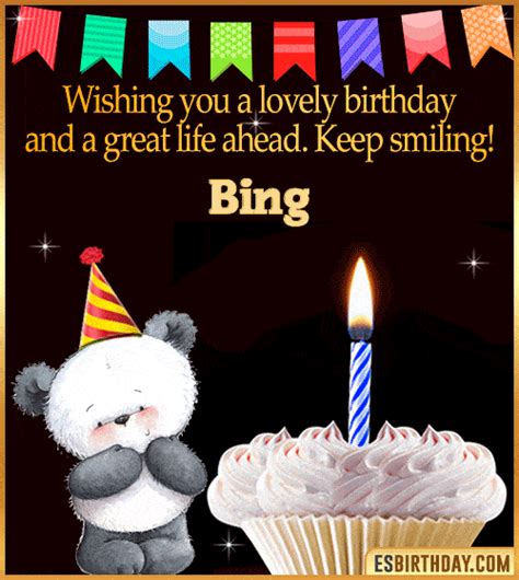 Happy Birthday Bing  🎂 Images Animated Wishes 28 S