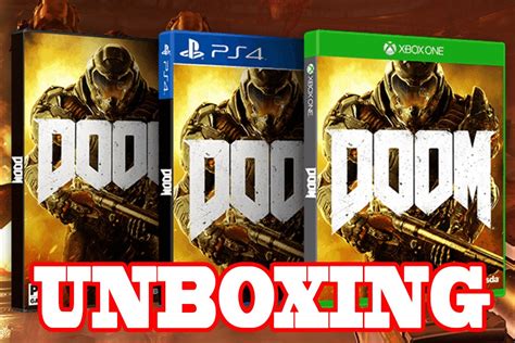 Doom 2016 Game Unboxing Opening Playstation 4 X Box One Pc