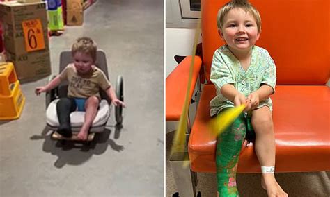 Mum Makes Wheelchair For Toddler With Broken Leg Using Kmart Chair