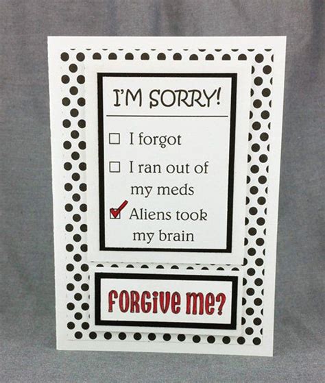 Handmade Fun Im Sorry Card 3 Etsy Sorry Cards Im Sorry Cards