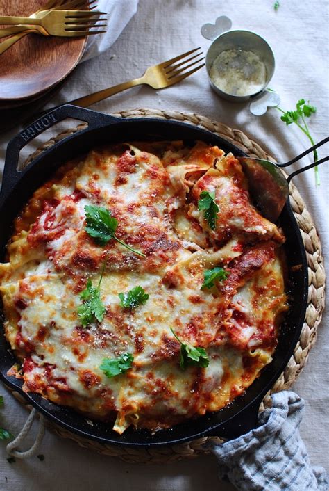 Skillet Chicken Lasagna Bev Cooks