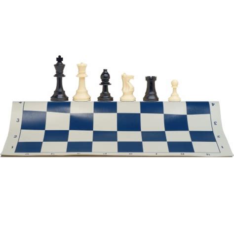 We Games Best Value Tournament Chess Set Plastic Pieces Blue Board 1
