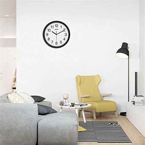 Yoobure 10 Inch Silent Quartz Decorative Wall Clock Non Ticking Classic