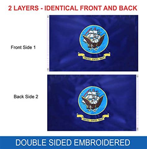 g128 us navy boat flag 3x5 ft double toughweave series double sided embroidered 210d