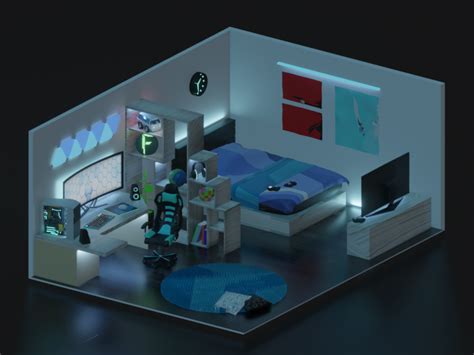 Video Game 3d Room Designer Isometric Bedroom Render The Art Of Images
