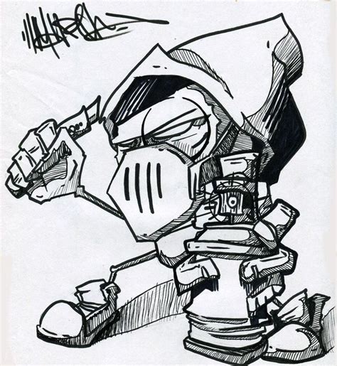 Graffiti empire shares lots of own graffiti letters & sketches and pics of streetart, graffiti & tags for your inspiration. Machina-3014. some ppl can sketch!.. | Graffiti characters ...
