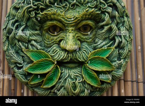 Green Man Sculpture By Steve Whitehouse Stock Photo Alamy
