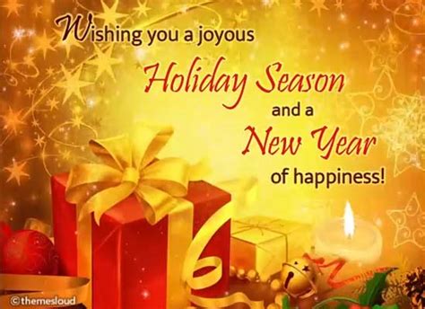 Joyous Holidays And Happy New Year Card Free Warm Wishes Ecards 123 Greetings