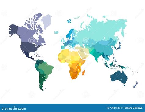 Color World Map Illustration Stock Vector Illustration Of Bright