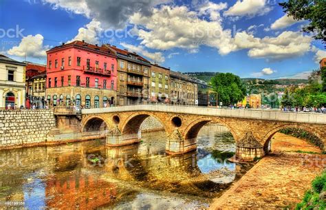 Latin Bridge In Sarajevo Bosnia And Herzegovina Stock