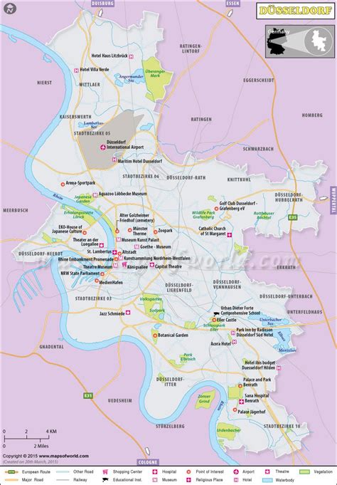 Dusseldorf Map Dusseldorf Germany Map