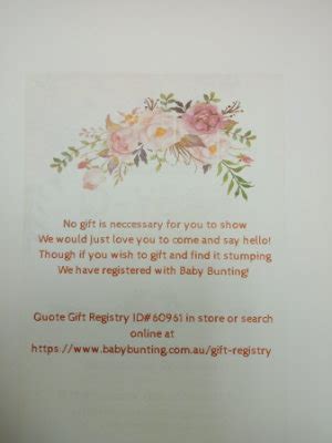 Check spelling or type a new query. Baby shower gift registry poem - February 2019 Birth Club ...