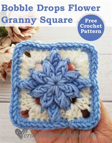 Crochet Bobble Drops Flower Granny Square Free Patter Vrogue Co