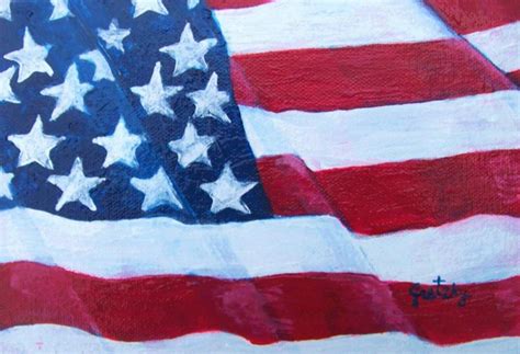 American Flag Painting By Paintings By Gretzky