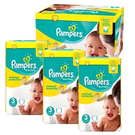 329 X Couches Bébé Pampers Taille 3 Premium Protection Cdiscount