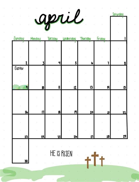 April Calendar Notability Gallery