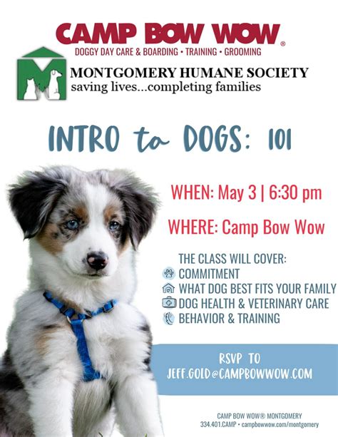 Intro To Dogs 101 Montgomery Humane Society