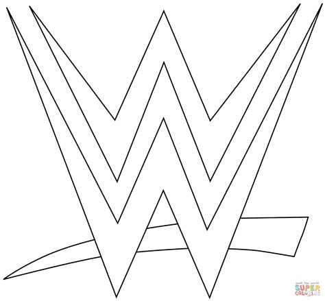 Wwe Logo Coloring Page Free Printable Coloring Pages